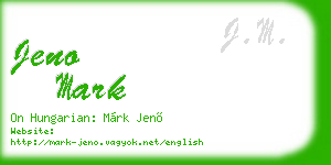 jeno mark business card